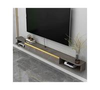 Hhmmei2024-23 Meuble TV Mural Suspendu Meuble TV Flottant Mural, étagère sous Le Salon Centre multimédia(Dark Gray,240x19.8x16cm)