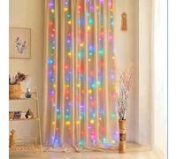HHMTAKA Rideau de guirlandes lumineuses 3 m x 3 m 300 LED Fonctionnement USB 8 modes Guirlande lumineuse pour fées pour suspension intérieure, fenêtre avec crochets pour décorations de Noël, mariage