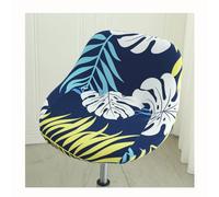 HHONGWYT Lot de 2/4/6 Housse Couverture de Tabouret de Bar avec Dossier Imprimée Extensible Housse de Tabouret de Bar Incurvé pour Bar Tabouret Haute Protecion de Chaise de Salle a Manger,A19,2PCS