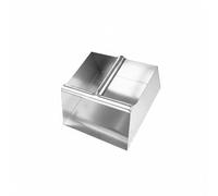 HHRJNUST Pelle à Poussière Inoxydable Accessoire Robuste pour Collecte de Matériaux avec Structure Biseautée et Manche Ferme Conçue en Métal Trempé Adaptée pour Industries Chantiers Fermes, L