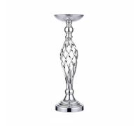 HHRJNUST Présentoir d'Événement Support à Fleurs Décoration de Réception Centre de Table Vase Métal Poli Structure Spirale Aérée Chic et Stable pour , Silver , S Boxed