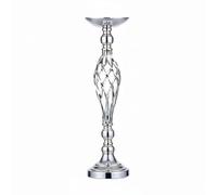 HHRJNUST Présentoir d'Événement Support à Fleurs Décoration de Réception Centre de Table Vase Métal Poli Structure Spirale Aérée Chic et Stable pour , Silver , M Bulk