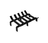 Hi Flame HFG13 Grille à bûches en acier massif robuste pour cheminée et poêle à bois Noir mat 33 x 25,4 x 10,2 cm