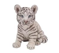 Hi-Line Gift Ltd. Statue de Tigre Blanc Assis