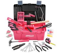 Hi-Spec Apollo Boîte d'Outils Rose pour Madame - Boîte Portable Contenant 170 Pièces d'Outils Durable - Tournevis,Marteaux,Pinces,Ciseaux pour Bricolage et Entretien de Maison