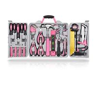 Hi-Spec Apollo - Caisse à Outils Rose pour Femme 71 Pièces avec Marteau, Tournevis, Pinces - Kit Bricolage Idéal pour Maison, Jardin et Rénovation