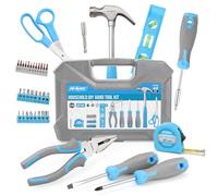 Hi-Spec Boîte à Outils Complète Bleue 42 Pièces - Ensemble d'Outils avec Boîte de Rangement Portable - Marteau, Pinces, Tournevis et pour Bricolage Domestique et Réparations