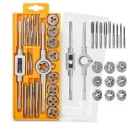 Hi-Spec Jeu de 20 Tarauds et Filières Métriques M3-M12 en Acier GCr15