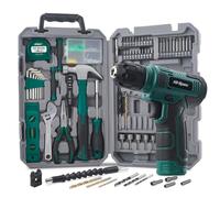 Hi-Spec Kit d’Outils 130 pcs avec Perceuse-Visseuse Sans Fil 8V, Batterie 1500mAh Recharge USB