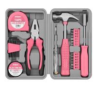 Hi-Spec Kit d'Outils DIY 24pc Rose pour Femmes. Petite Boîte à Outils Idéale pour Débutantes, pour la Maison & le Bureau