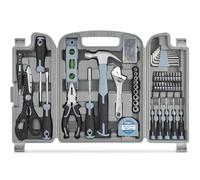 Hi-Spec Mallette à Outils Complète 54 Pièces Gris - Kit d'Outils avec Boîte de Rangement - Marteau, Ciseaux, Tournevis, Clés Allen et Plus - Pour Bricolage Domestique et Professionnel