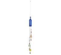 Hi-UMA Enterprises Inc. Deco 79 41441 Carillon à Vent en Forme de Bouteille éclectique et pentagones, 7,6 x 104,1 cm (l x H), doré, Bleu, Rouge, Vert, Orange, Bleu Clair