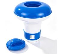 Hiacinto KGC Flotteur doseur de chlore pour tablettes de chlore, 12,5 cm, flotteur de chlore avec anneau de dosage, flotteur de 20 g, mini pastilles de chlore, piscine, parc aquatique, spa