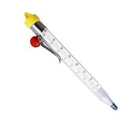 HIAKDOFT Thermomètre multifonction en verre pour sirop, thermomètre à sucre pour bonbons, confiture et friture, clip récipient, pour cuisine et pâtisserie Couleur Aléatoire