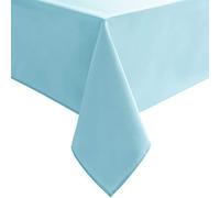 Hiasan Nappe carrée - Nappe Anti-déversement et imperméable, Lavable, pour Salle à Manger, Cuisine, fête d'anniversaire, 76,2 x 76,2 cm, Bleu Ciel