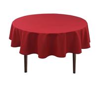 Hiasan Nappe Ronde Anti-Taches Lavable, Nappe Exterieur Impermeable Jardin, pour Salle à Manger, Jardin, fête, Pique Nique, Anniversaire, Mariage ou Maison, Diamètre 160 cm Rouge