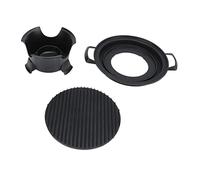 Hibachi Grill, mini gril à charbon de bois antiadhésif, poêle à feu sans fumée, machine à smores pour le camping en plein air, aluminium moulé sous pression