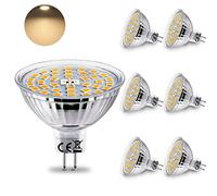 HiBay Lot de 6 ampoules LED MR16 4 W 400 lm Blanc chaud 3 000 K GU5.3 Spot à deux broches Remplace les ampoules halogènes 35 W 12 V AC/DC
