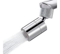 Hibbent Aérateur de robinet femelle double fonction, 1,8 GPM extra grand angle rotatif pour évier de cuisine, tête de pulvérisation pivotante à 360 degrés, accessoire de pulvérisateur d'évier de