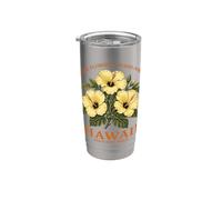 Hibiscus hawaïen Island Sunshine Gobelet isotherme en acier inoxydable double paroi