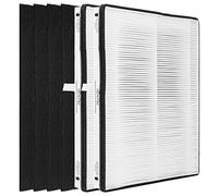 Hichoryer MD1-0022 Filtre de rechange compatible avec purificateur d'air Vornado AC300, AC350, AC500, AC550, PCO200, PCO300 et PCO500, 2 filtres HEPA MD1-002 + 4 préfiltres MD1-0023