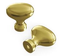 Hickory Hardware Williamsburg Collection Lot de 10 boutons de porte en laiton poli 3,8 x 33,5 cm