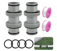 hicoosee 2 Pièces Raccord Tuyau Piscine 38mm - Connecteur de Tuyau Ø38mm pour Pompe Piscine, Adaptateur de Tuyau Compatible Intex Bestway Coleman, Accessoires Piscine Hors Sol