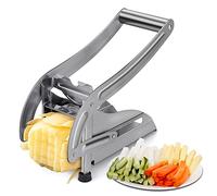 hicoosee Coupe Frites épaissir Coupe Pommes de Terre en Acier Inoxydable Déchiqueteuse de Pommes de Terre Français Frites Coupeur de Trancheur pour Oignon Pomme de Terre Carotte Fruit