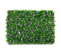Hidyliu Haie de lierre artificielle - UV - Décoration murale - Fausses feuilles - En bois massif et plastique - Pour jardin, cour, maison - Violet