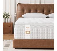 Hieptos Matelas 90x190 cm, Épaisseur 28cm, 9 Zones de Confort, Matelas à Ressorts Ensachés et à Mémoire de Forme, Hybride Matelas,H3 H4 Moyenne Ferme, Soutien Parfait, Doux pour La Peau et Respirant