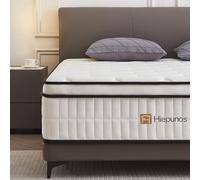 Hiepunos Matelas 90x190 cm, Épaisseur 26cm, Hybride Matelas en Mousse à mémoire de Forme à Ressorts ensachés Indépendants, 7 Zones de Confort, H3 H4 Moyenne Ferme, Durable, Soutien Parfait