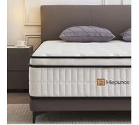 Hiepunos Matelas 90x190 cm, Épaisseur 26cm, Matelas à Ressorts Ensachés Mémoire de Forme, 7 Zones de Confort, H3 H4 Moyenne Ferme