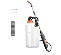 HIFAY ES6 Pulvérisateur à piles rechargeables de 6 L, démarrage en un clic, buse de pulvérisation en cuivre-nickel rend le spray plus délicat (blanc)