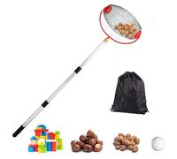 hifrom Collecteur de fruits pour grands fruits, poires, pommes, balles de tennis, collecteur de noix, cueille-pommes, ramasse-pommes, ramassage confortable - sans se pencher, sac à fruits (32 x 19 cm)