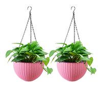 hifrom Pots de Fleurs à Suspendre, Paniers Suspendus pour l'Extérieur avec Chaîne, Volume de Coco de Grande Litre, Diamètre comme Panier Suspendu, Bols de Fleurs pour l'Extérieur, Pots Suspendus (2 x