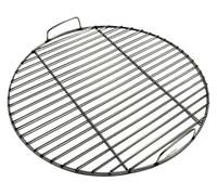 HIFRQVVC Grille de Cuisson de Rechange, Filet de Barbecue Rond en Acier Inoxydable, Argent 28-50cm, Camping, randonnée, Cuisson Plein air, Fumage(45cm Have Ears)