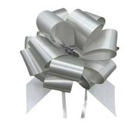 HIFRQVVC Noeuds à Tirer pour Emballage Cadeau, Rubans à nœud Tirer for Emballage Cadeau, Multicolores, 10 pièces, 5. Pouces, Panier de Mariage pâques(Silver)