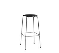 High Dot Tabouret de Bar H76 4 Pieds Chrome/ Frêne Noir