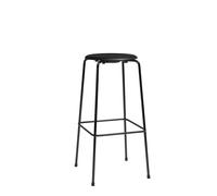 High Dot Tabouret de Bar H76 4 Pieds Noir/ Cuir Noir