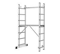 High Échelle 2 Plans Aluminium 3-en-1 escabeau échafaudage 7 marches