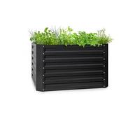 Blumfeldt Jardinieres Exterieur Surélevées, Pot de Fleur Exterieur pour les Fleurs, Herbes, Fruits, Légumes, Bac Jardiniere Balcon, Potager sur Pied, Acier Ultra Solide, 600L, 100 x 60 x 100cm, Beige