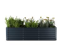 High Grow Straight Potager surélevé | 1440 L | Ergonomique | Résistant aux intempéries | Structure de fond ouverte