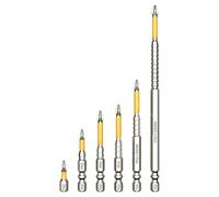 High Magnetic Screwdriver Drill Bit Set, 6 Pieces K5 Anti-Slip Power Bits, Wear-Resistant Precision Tools for System Case Removal, Home and Business Use, Multicolor