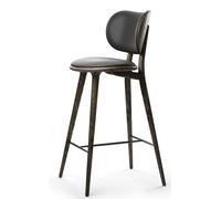 High Stool Backrest Tabouret de bar Mater Sirka gris - noir H 74 - 5704794012137