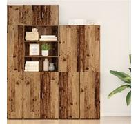 Highboard en vieux bois 40x42.5x185 cm en bois reconstitué G