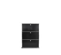 Highboard USM largeur 1 casier 3 portes abattantes sans serrure noir graphite 78x109x38 cm
