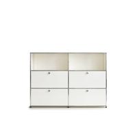 Highboard USM largeur 2 casiers compartiments ouverts en haut 4 portes abattantes avec se 153x109x38 cm