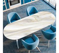 Highdi 3D Nappe Ovale avec Bord Élastique, Nappe de Table Anti-Tache Antidérapante Nappe Jardin Exterieur Protection Table Ovale Extensible pour Cuisine Table (107x165cm(42"x65"),Nébuleuse G)