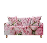 Highdi 3D Pivoine Fleur Housses de Canapé Extensible, Revêtement de Canapé 1/2/3/4 Places, Universel Housses de Canapé avec Accoudoirs (Pivoine Bourgeon,3 Places)