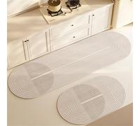 Highdi Absorbant Diatomite Tapis Cuisine Style Wabi-Sabi, Tapis Cuisine Devant Evier Séchage Rapide, Tapis Cuisine Antidérapant,Lavable Tapis de Cuisine,pour Cuisine,Salon (Cercle,60x90cm)